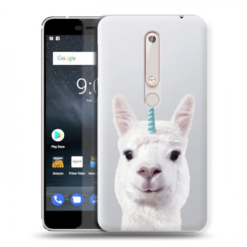 Дизайнерский пластиковый чехол для Nokia 6 (2018) Мятные звери