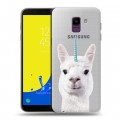 Дизайнерский пластиковый чехол для Samsung Galaxy J6 Мятные звери
