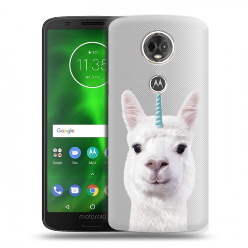 Дизайнерский пластиковый чехол для Motorola Moto E5 Plus Мятные звери