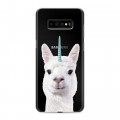 Дизайнерский пластиковый чехол для Samsung Galaxy S10 Plus Мятные звери