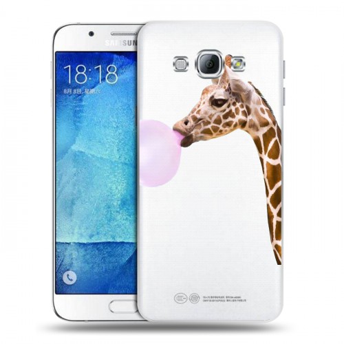 Дизайнерский пластиковый чехол для Samsung Galaxy A8 Мятные звери