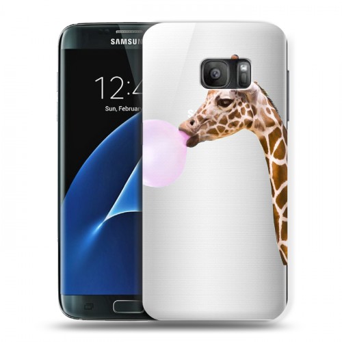 Дизайнерский силиконовый с усиленными углами чехол для Samsung Galaxy S7 Мятные звери