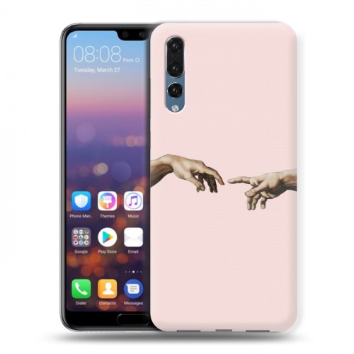 Дизайнерский силиконовый с усиленными углами чехол для Huawei P20 Pro Сотворение мира