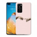 Дизайнерский силиконовый с усиленными углами чехол для Huawei P40 Сотворение мира