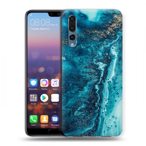 Дизайнерский силиконовый с усиленными углами чехол для Huawei P20 Pro Райский океан