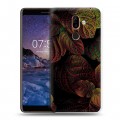 Дизайнерский пластиковый чехол для Nokia 7 Plus Нуарные листья