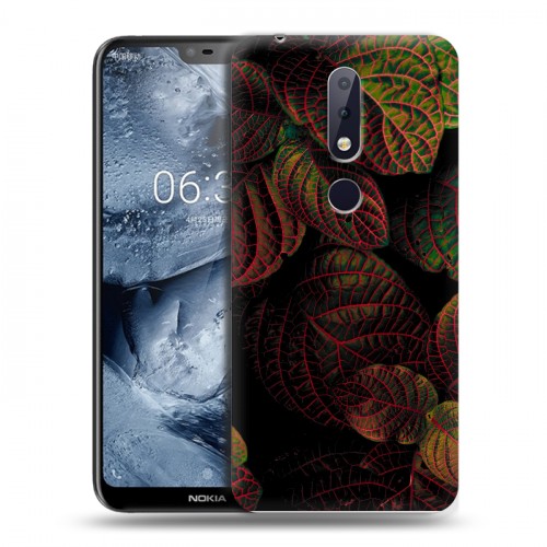 Дизайнерский силиконовый чехол для Nokia 6.1 Plus Нуарные листья