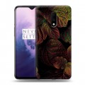 Дизайнерский пластиковый чехол для OnePlus 7 Нуарные листья