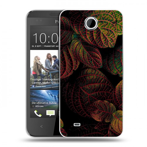 Дизайнерский пластиковый чехол для HTC Desire 300 Нуарные листья