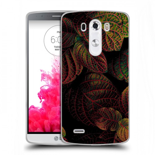 Дизайнерский пластиковый чехол для LG G3 (Dual-LTE) Нуарные листья