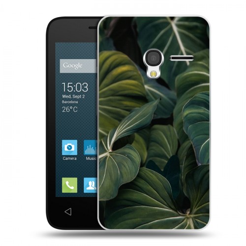 Дизайнерский пластиковый чехол для Alcatel One Touch Pixi 3 (4.0) Нуарные листья