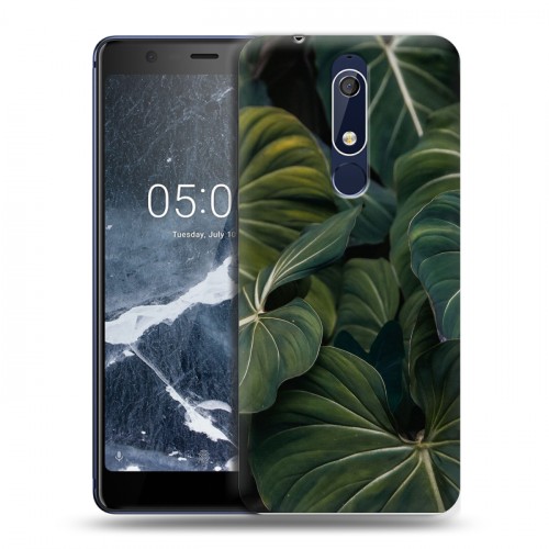 Дизайнерский пластиковый чехол для Nokia 5.1 Нуарные листья