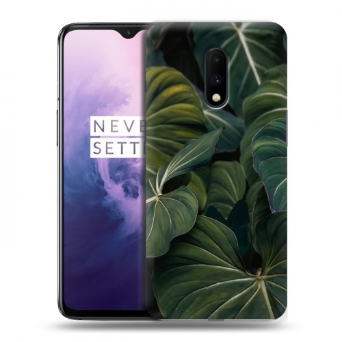 Дизайнерский пластиковый чехол для OnePlus 7 Нуарные листья