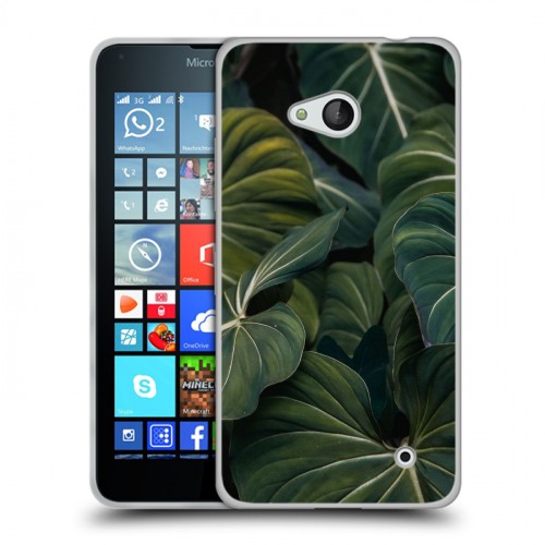 Дизайнерский пластиковый чехол для Microsoft Lumia 640 Нуарные листья