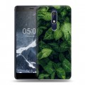 Дизайнерский пластиковый чехол для Nokia 5.1 Нуарные листья