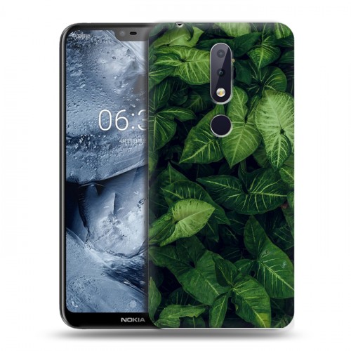 Дизайнерский пластиковый чехол для Nokia 6.1 Plus Нуарные листья