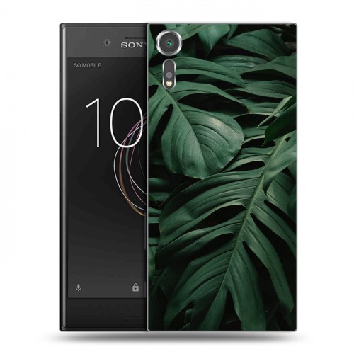 Дизайнерский пластиковый чехол для Sony Xperia XZs Нуарные листья