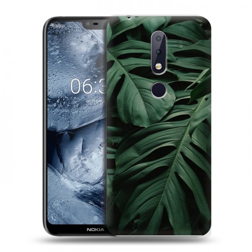 Дизайнерский пластиковый чехол для Nokia 6.1 Plus Нуарные листья