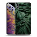 Дизайнерский силиконовый чехол для Iphone Xs Max Нуарные листья