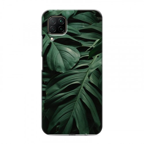 Дизайнерский силиконовый с усиленными углами чехол для Huawei P40 Lite Нуарные листья