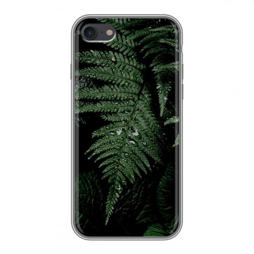Дизайнерский силиконовый с усиленными углами чехол для Iphone 7 Нуарные листья