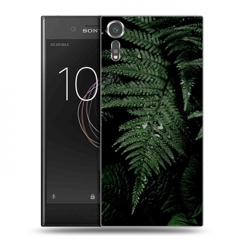 Дизайнерский пластиковый чехол для Sony Xperia XZs Нуарные листья