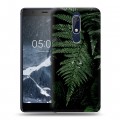 Дизайнерский пластиковый чехол для Nokia 5.1 Нуарные листья