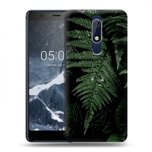 Дизайнерский пластиковый чехол для Nokia 5.1 Нуарные листья