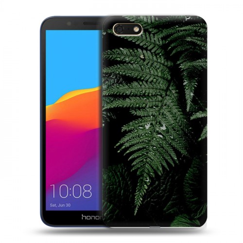 Дизайнерский пластиковый чехол для Huawei Honor 7A Нуарные листья