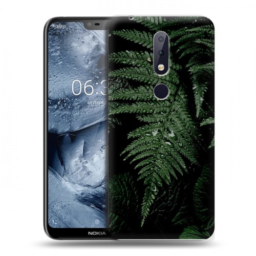 Дизайнерский силиконовый чехол для Nokia 6.1 Plus Нуарные листья