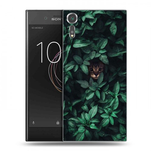 Дизайнерский пластиковый чехол для Sony Xperia XZs Нуарные листья