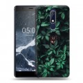 Дизайнерский пластиковый чехол для Nokia 5.1 Нуарные листья