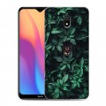 Дизайнерский силиконовый с усиленными углами чехол для Xiaomi RedMi 8A Нуарные листья