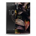 Дизайнерский пластиковый чехол для Sony Xperia XZs Нуарные листья