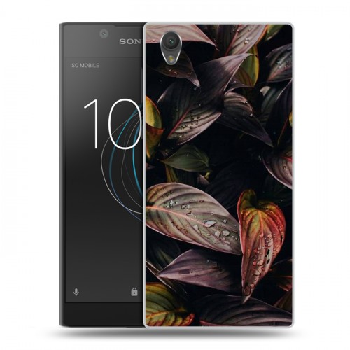 Дизайнерский пластиковый чехол для Sony Xperia L1 Нуарные листья