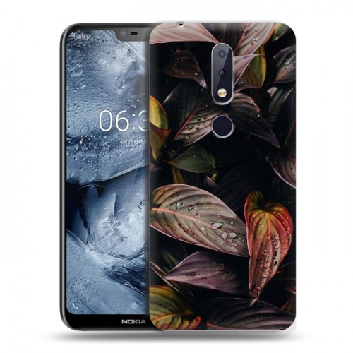 Дизайнерский пластиковый чехол для Nokia 6.1 Plus Нуарные листья