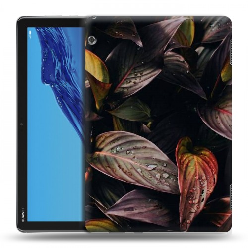 Дизайнерский силиконовый чехол для Huawei MediaPad T5 Нуарные листья