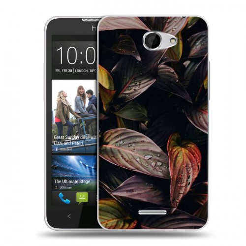 Дизайнерский пластиковый чехол для HTC Desire 516 Нуарные листья