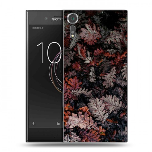 Дизайнерский пластиковый чехол для Sony Xperia XZs Нуарные листья