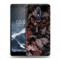 Дизайнерский пластиковый чехол для Nokia 5.1 Нуарные листья