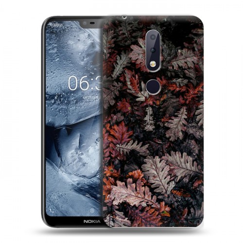 Дизайнерский пластиковый чехол для Nokia 6.1 Plus Нуарные листья