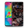 Дизайнерский пластиковый чехол для Samsung Galaxy M20 Нуарные листья