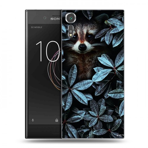 Дизайнерский пластиковый чехол для Sony Xperia XZs Нуарные листья