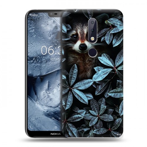 Дизайнерский пластиковый чехол для Nokia 6.1 Plus Нуарные листья