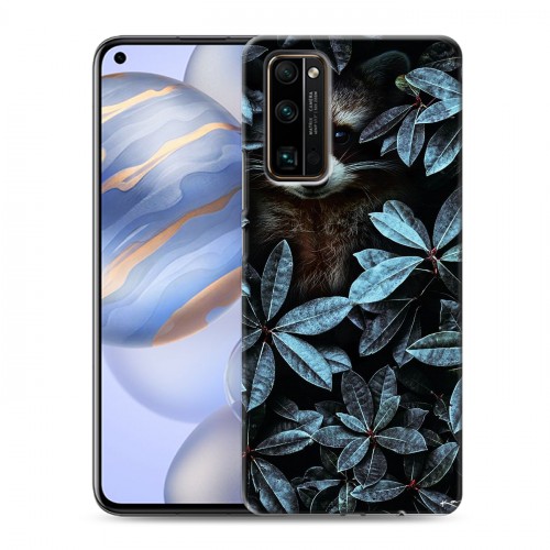Дизайнерский силиконовый с усиленными углами чехол для Huawei Honor 30 Нуарные листья
