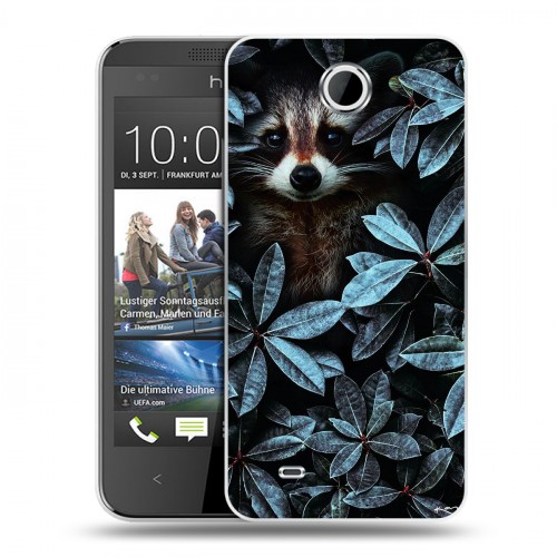 Дизайнерский силиконовый чехол для HTC Desire 300 Нуарные листья
