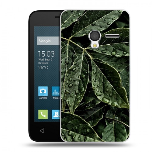 Дизайнерский пластиковый чехол для Alcatel One Touch Pixi 3 (4.0) Нуарные листья