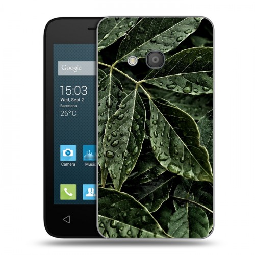 Дизайнерский силиконовый чехол для Alcatel One Touch Pixi 4 (4) Нуарные листья