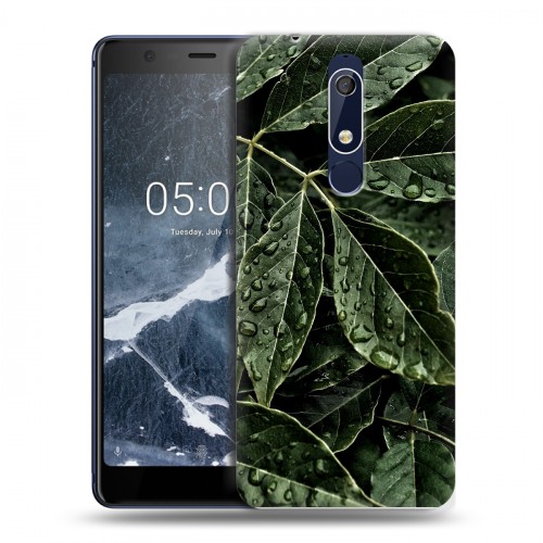 Дизайнерский пластиковый чехол для Nokia 5.1 Нуарные листья