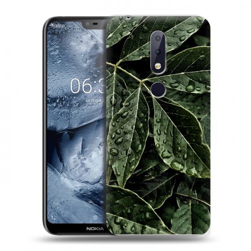 Дизайнерский пластиковый чехол для Nokia 6.1 Plus Нуарные листья